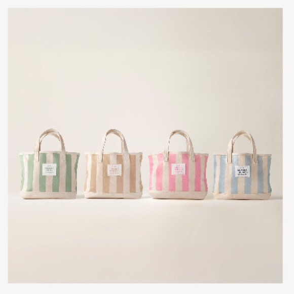 NWT Summer Fridays Mini Travel Tote Bag (Limited Edition, Cotton, Green) - Picture 13 of 13